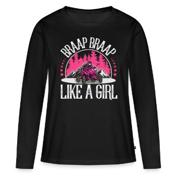 Quad ATV Offroad Quad Rider - Women's Premium Organic Long Sleeve Shirt - black - Front - Julia (174cm)