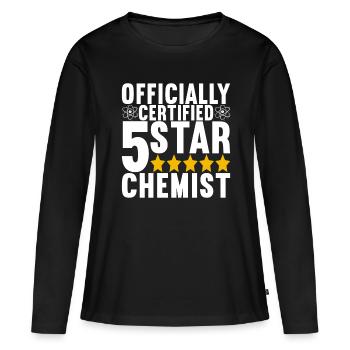 Chimiste chimiste - T-shirt manches longues Premium bio Femme - noir - Devant - Julia (174cm)