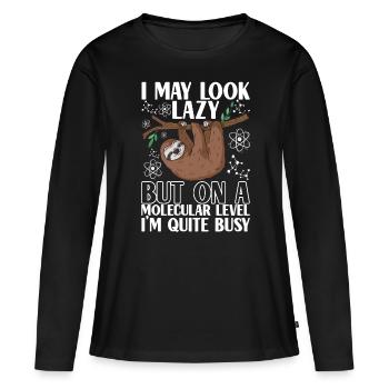 Chimiste chimiste - T-shirt manches longues Premium bio Femme - noir - Devant - Julia (174cm)