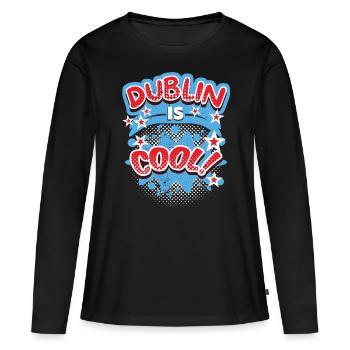 Dublin Dublin-Irlande Irlande, en disant, Dublin-Design - T-shirt manches longues Premium bio Femme - noir - Devant - Julia (174cm)