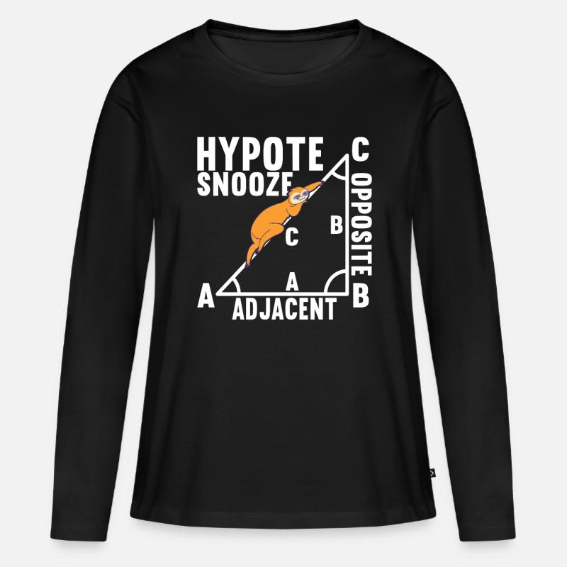 Mathe Mathelehrer - Frauen Premium Bio Langarmshirt - Schwarz