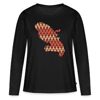 Martinique - T-shirt manches longues Premium bio Femme - noir - Devant - Julia (174cm)