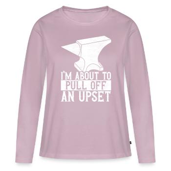 Blacksmith Forging Anvil - Women's Premium Organic Long Sleeve Shirt - dusky pink - Front - Julia (174cm)