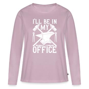 Blacksmith Forging Anvil - Women's Premium Organic Long Sleeve Shirt - dusky pink - Front - Julia (174cm)
