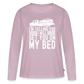 Abschleppwagen Abschleppdienst - Frauen Premium Bio Langarmshirt - Altrosa - Vorne - Julia (174cm)