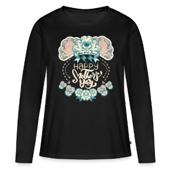Muttertag Magie und Mystik, allsehendes Auge - Frauen Premium Bio Langarmshirt - Schwarz - Vorne - Julia (174cm)