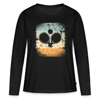 Table tennis - Women's Premium Organic Long Sleeve Shirt - black - Front - Julia (174cm)