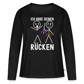 Jiu-Jitsu brésilien BJJ Grappling - T-shirt manches longues Premium bio Femme - noir - Devant - Julia (174cm)