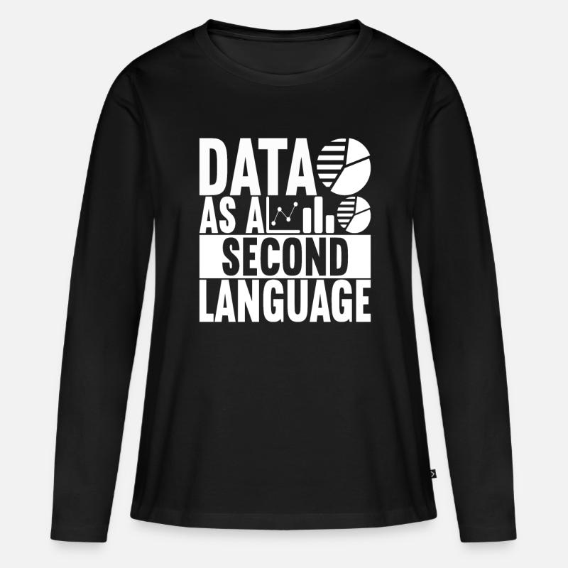 Data Scientist Data Analyst - Frauen Premium Bio Langarmshirt - Schwarz