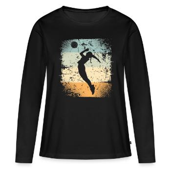 Volley-ball - T-shirt manches longues Premium bio Femme - noir - Devant - Julia (174cm)