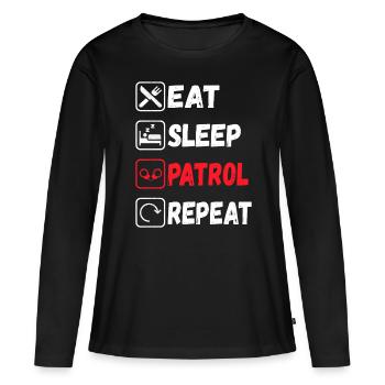 Polizei Polizist - Frauen Premium Bio Langarmshirt - Schwarz - Vorne - Julia (174cm)