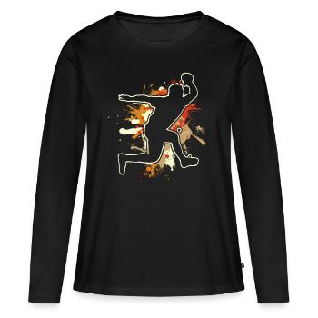 Table tennis - Women's Premium Organic Long Sleeve Shirt - black - Front - Julia (174cm)