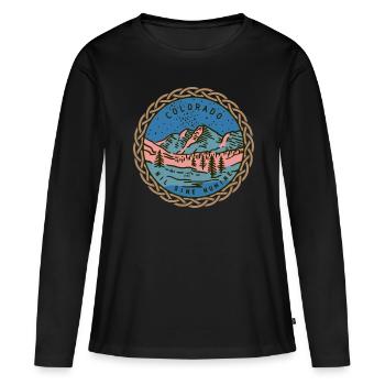 État du Colorado, Nil-Sine-Numine, États-Unis - T-shirt manches longues Premium bio Femme - noir - Devant - Julia (174cm)