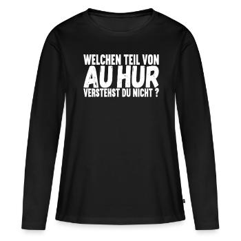 Aachener Slang - Frauen Premium Bio Langarmshirt - Schwarz - Vorne - Julia (174cm)