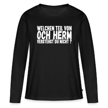 Aachener Slang - Frauen Premium Bio Langarmshirt - Schwarz - Vorne - Julia (174cm)