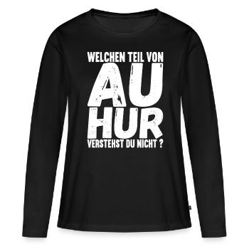 Aachener Slang - Frauen Premium Bio Langarmshirt - Schwarz - Vorne - Julia (174cm)