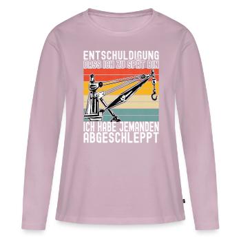 Abschleppwagen Abschleppdienst - Frauen Premium Bio Langarmshirt - Altrosa - Vorne - Julia (174cm)