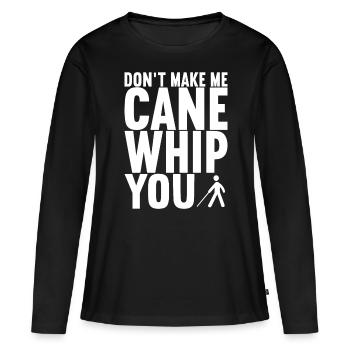 Blind visual impairment - Women's Premium Organic Long Sleeve Shirt - black - Front - Julia (174cm)