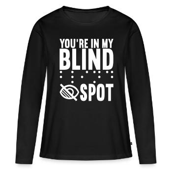 Blind visual impairment - Women's Premium Organic Long Sleeve Shirt - black - Front - Julia (174cm)