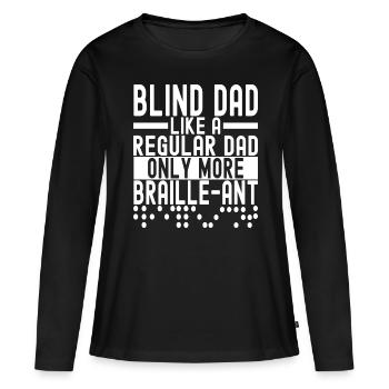 Blind visual impairment - Women's Premium Organic Long Sleeve Shirt - black - Front - Julia (174cm)