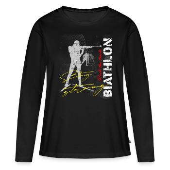 Biathlon Sport Sport Sports d’hiver - T-shirt manches longues Premium bio Femme - noir - Devant - Julia (174cm)