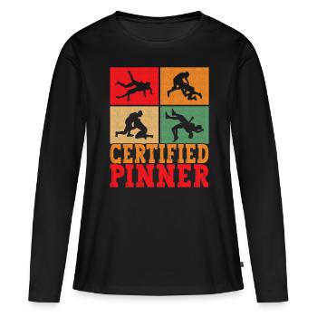 Wrestling Ringen Ringer - Frauen Premium Bio Langarmshirt - Schwarz - Vorne - Julia (174cm)