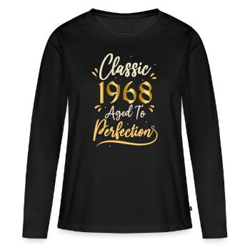 Birthday 1968 gift 1968 Classic 1968 - Women's Premium Organic Long Sleeve Shirt - black - Front - Julia (174cm)