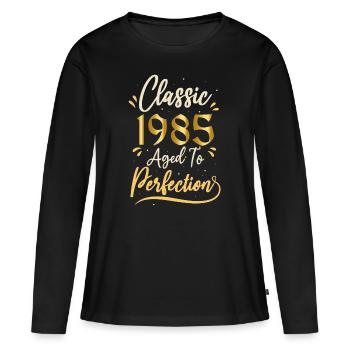 Birthday 1985 gift 1985 Classic 1985 - Women's Premium Organic Long Sleeve Shirt - black - Front - Julia (174cm)