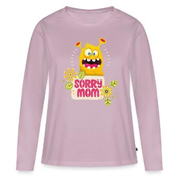 Mama-Mutti, Muttertag, lustiges-Monster, Spruch - Frauen Premium Bio Langarmshirt - Altrosa - Vorne - Julia (174cm)