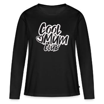 Cool Mum Club - Women's Premium Organic Long Sleeve Shirt - black - Front - Julia (174cm)