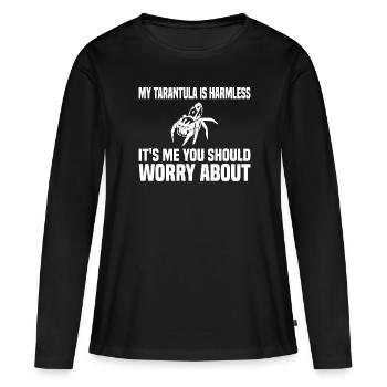 Tarentule Arachnide de compagnie - T-shirt manches longues Premium bio Femme - noir - Devant - Julia (174cm)