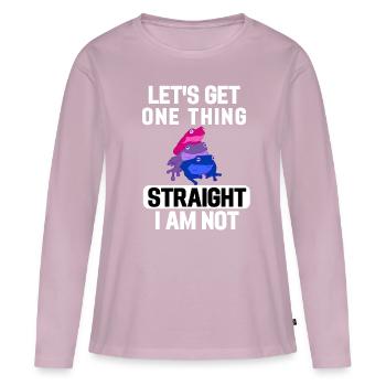 Bi Pride Month Grenouille LGBTQ Cadeau Bisexuel - T-shirt manches longues Premium bio Femme - rose poudré - Devant - Julia (174cm)