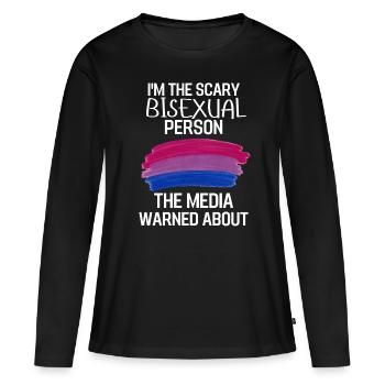Bi Pride Mois Bi Flag LGBT Cadeau Bisexuel - T-shirt manches longues Premium bio Femme - noir - Devant - Julia (174cm)