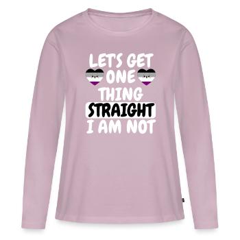 Ace Pride LGBTQ Asexuell Herz Geschenk Asexuell - Frauen Premium Bio Langarmshirt - Altrosa - Vorne - Julia (174cm)