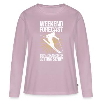 Skiers - Women's Premium Organic Long Sleeve Shirt - dusky pink - Front - Julia (174cm)