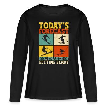 Skiers - Women's Premium Organic Long Sleeve Shirt - black - Front - Julia (174cm)