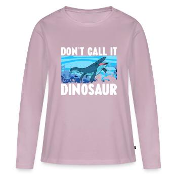 Mosasaurus Dinosaurier - Frauen Premium Bio Langarmshirt - Altrosa - Vorne - Julia (174cm)