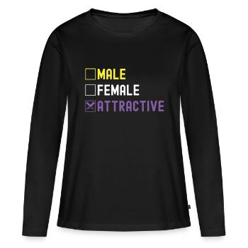 Non Binary Pride Genderqueer - Frauen Premium Bio Langarmshirt - Schwarz - Vorne - Julia (174cm)