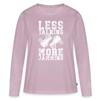 Roller derby - Women's Premium Organic Long Sleeve Shirt - dusky pink - Front - Julia (174cm)