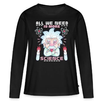 Dicton scientifique, chimie, physique bande dessinée - T-shirt manches longues Premium bio Femme - noir - Devant - Julia (174cm)