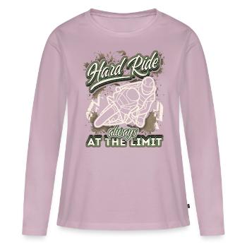 Motorradfahrer, Biker Design lustiger Spruch - Frauen Premium Bio Langarmshirt - Altrosa - Vorne - Julia (174cm)
