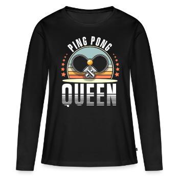 Table tennis - Women's Premium Organic Long Sleeve Shirt - black - Front - Julia (174cm)