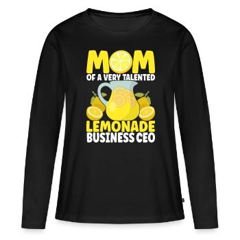 Limonade Limonadenstand - Frauen Premium Bio Langarmshirt - Schwarz - Vorne - Julia (174cm)