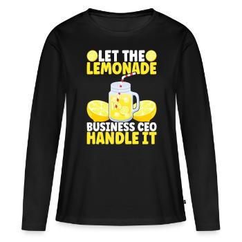 Limonade Limonadenstand - Frauen Premium Bio Langarmshirt - Schwarz - Vorne - Julia (174cm)