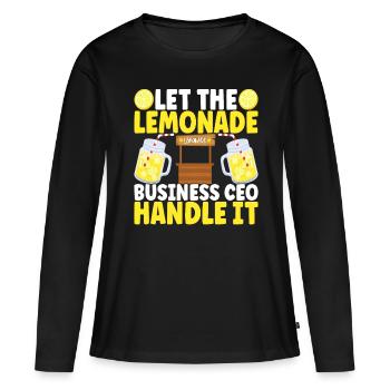 Limonade Limonadenstand - Frauen Premium Bio Langarmshirt - Schwarz - Vorne - Julia (174cm)