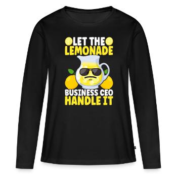 Limonade Limonadenstand - Frauen Premium Bio Langarmshirt - Schwarz - Vorne - Julia (174cm)