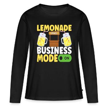 Limonade Limonadenstand - Frauen Premium Bio Langarmshirt - Schwarz - Vorne - Julia (174cm)