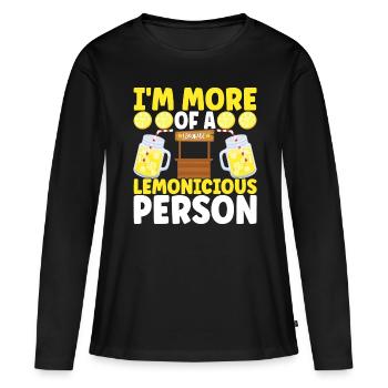 Limonade Limonadenstand - Frauen Premium Bio Langarmshirt - Schwarz - Vorne - Julia (174cm)
