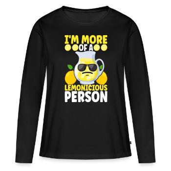 Limonade Limonadenstand - Frauen Premium Bio Langarmshirt - Schwarz - Vorne - Julia (174cm)