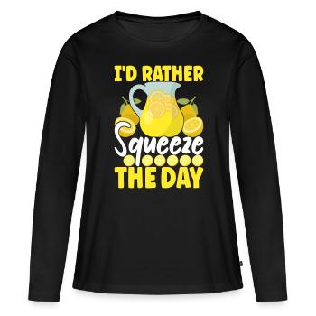 Limonade Limonadenstand - Frauen Premium Bio Langarmshirt - Schwarz - Vorne - Julia (174cm)